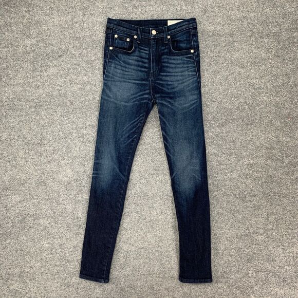 Rag & Bone Jean Womens 26 Anfield Denim Back Zip Ankle High Rise Skinny Stretch - Picture 2 of 13